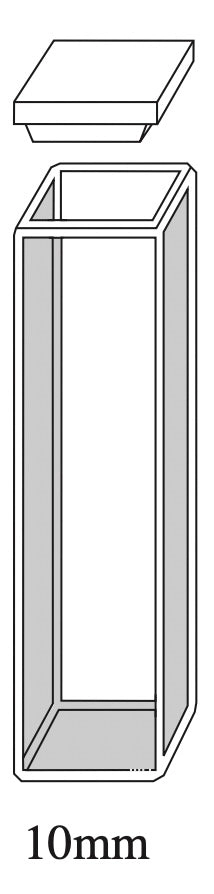 (1-SOG-10) Standard Rectangular Cuvette, Special Optical Glass (SOG), 10mm