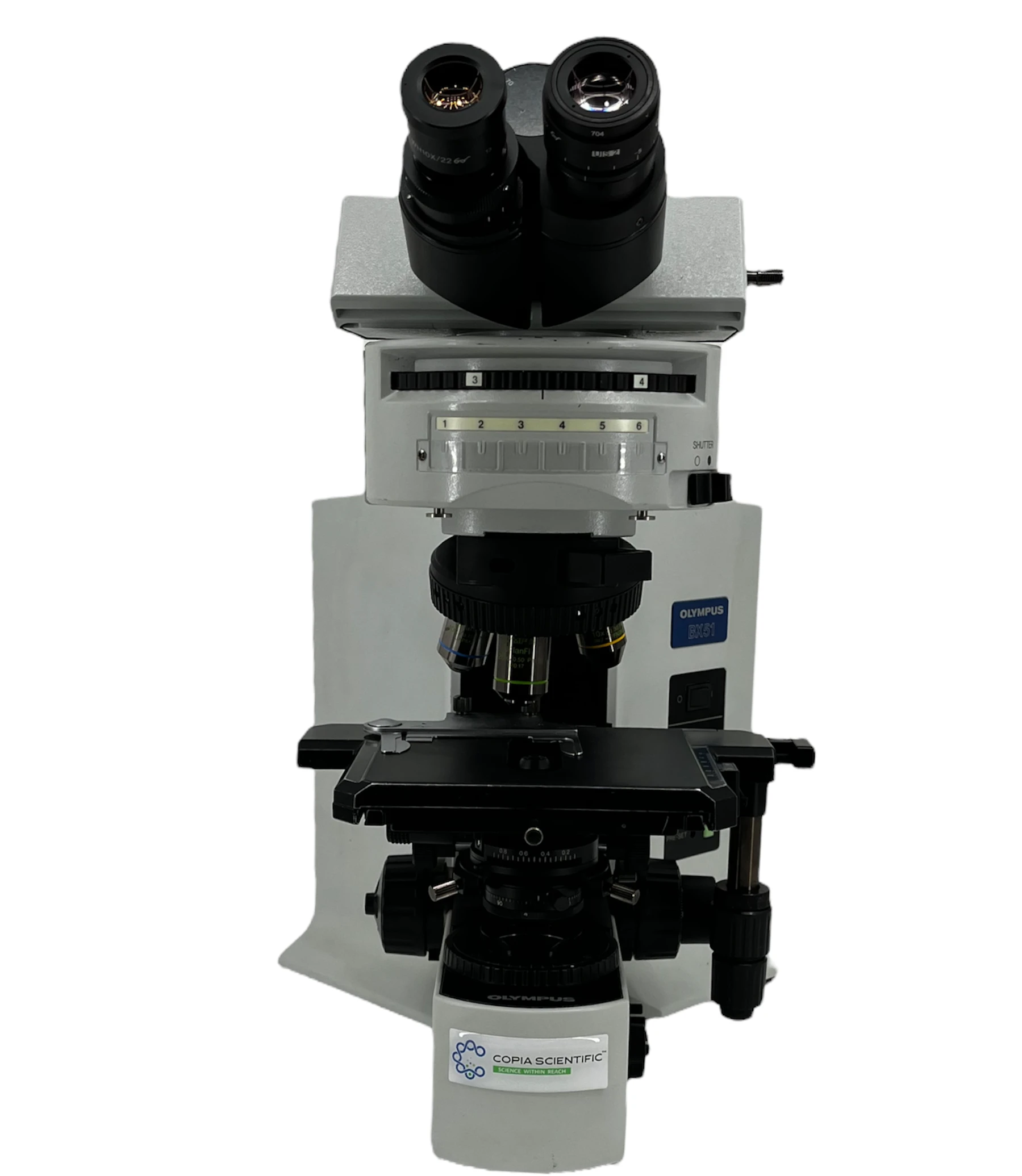 Olympus BX51 Upright Phase Contrast Fluorescence Microscope.