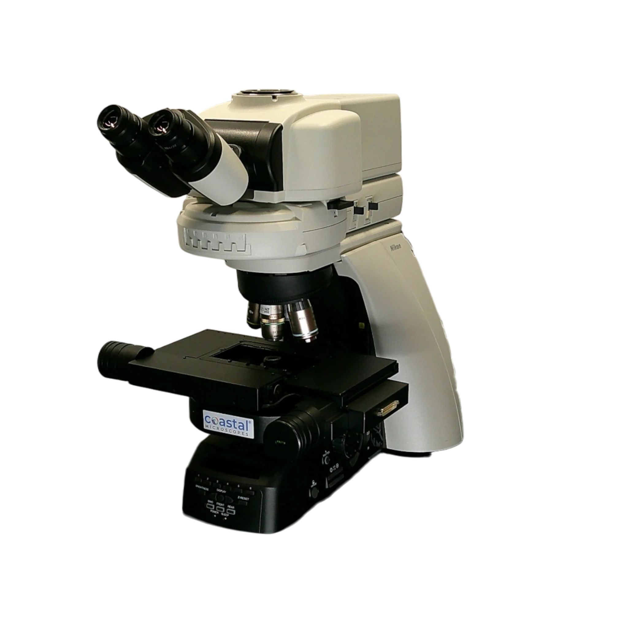 Nikon Eclipse Ni-E Upright Fluorescence Microscope.