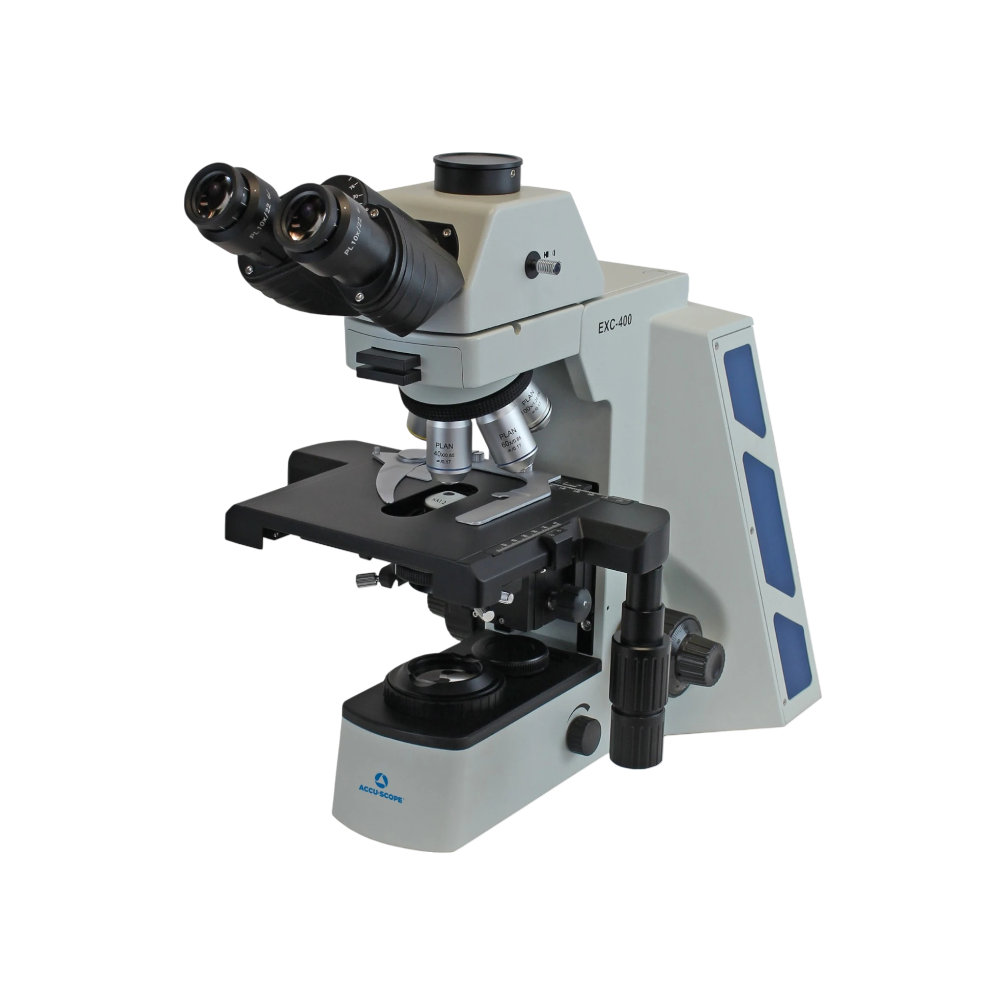 Accu-Scope EXC-400 Trinocular with Plan Achromat Objectives Microscope.