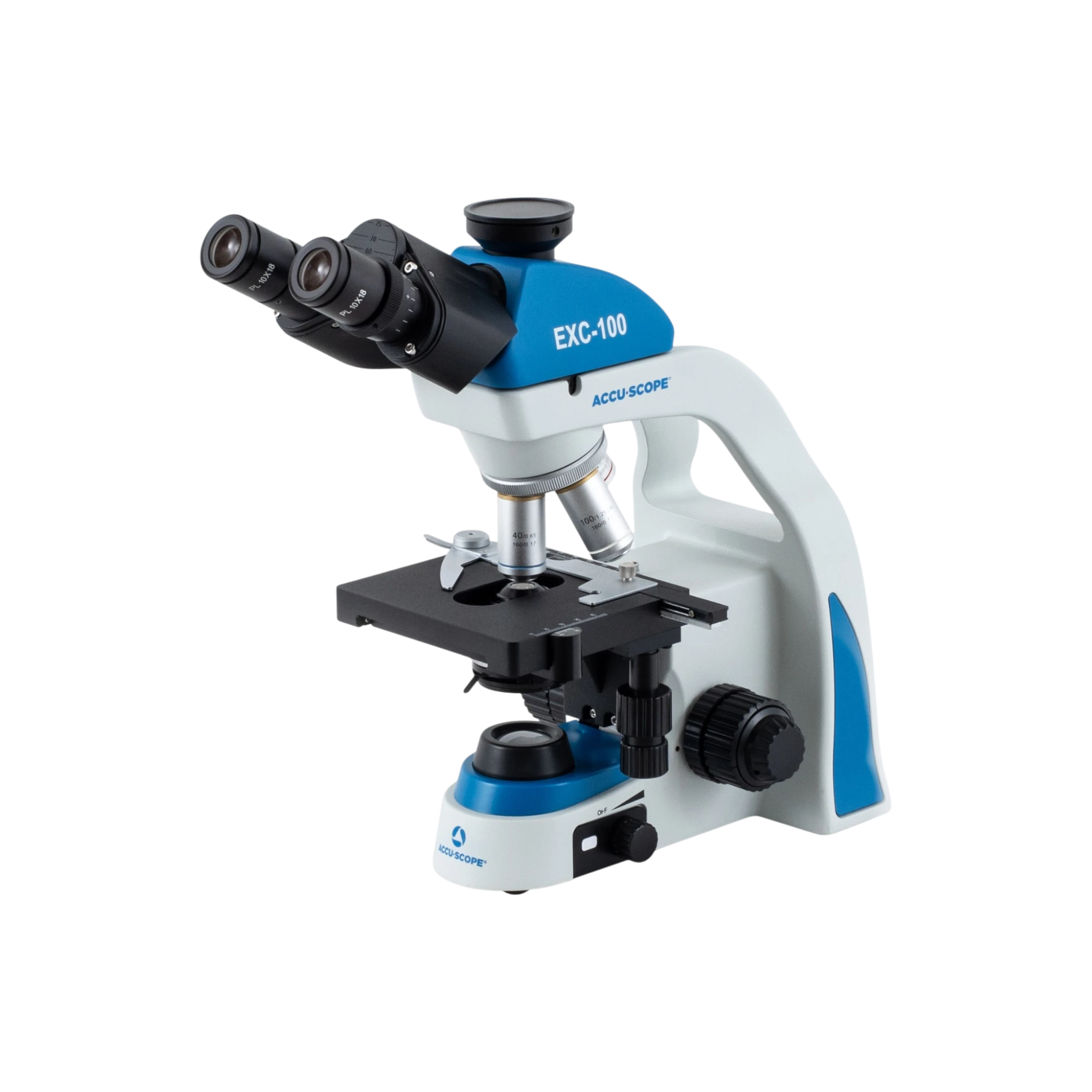 Accu-Scope EXC-103 Trinocular with Achromat Objectives Microscope.