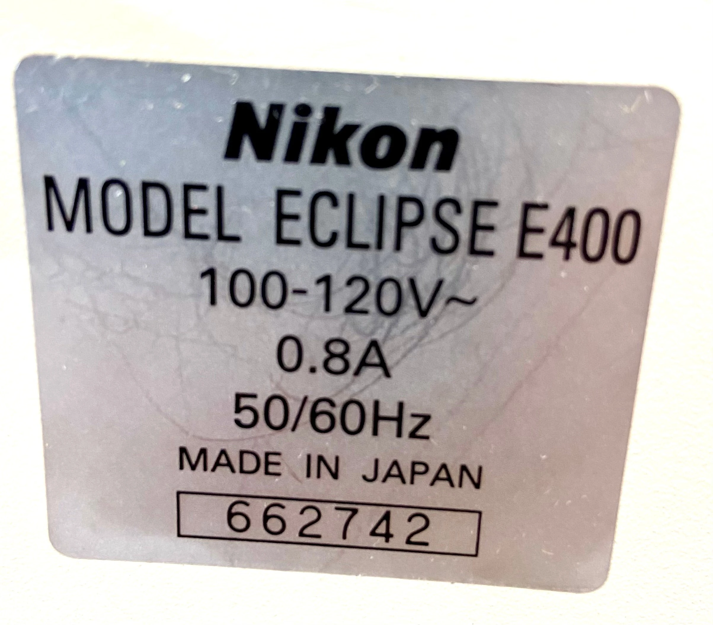Nikon Eclipse E400 Upright Microscope.