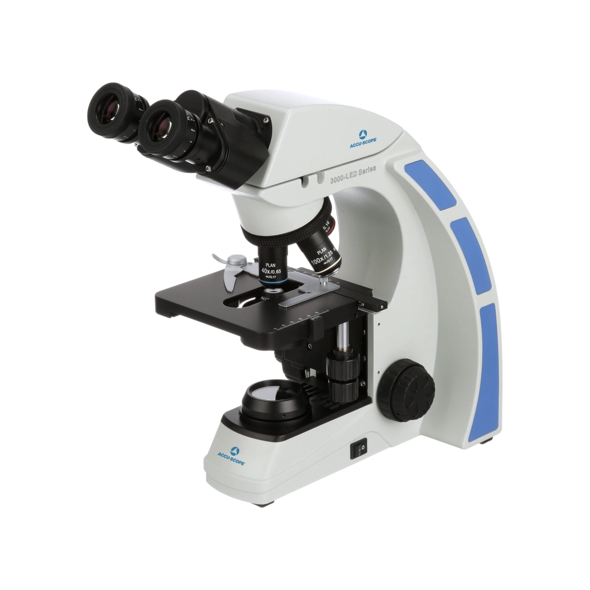 Accu-Scope 3000-LED Binocular with Infinity Plan Achromat Objectives Microscope.
