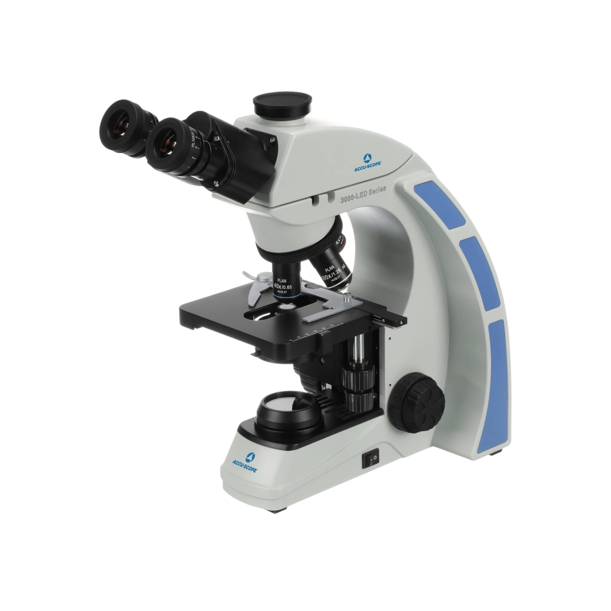 Accu-Scope 3001-LED Trinocular with Infinity Plan Achromat Objectives Microscope.