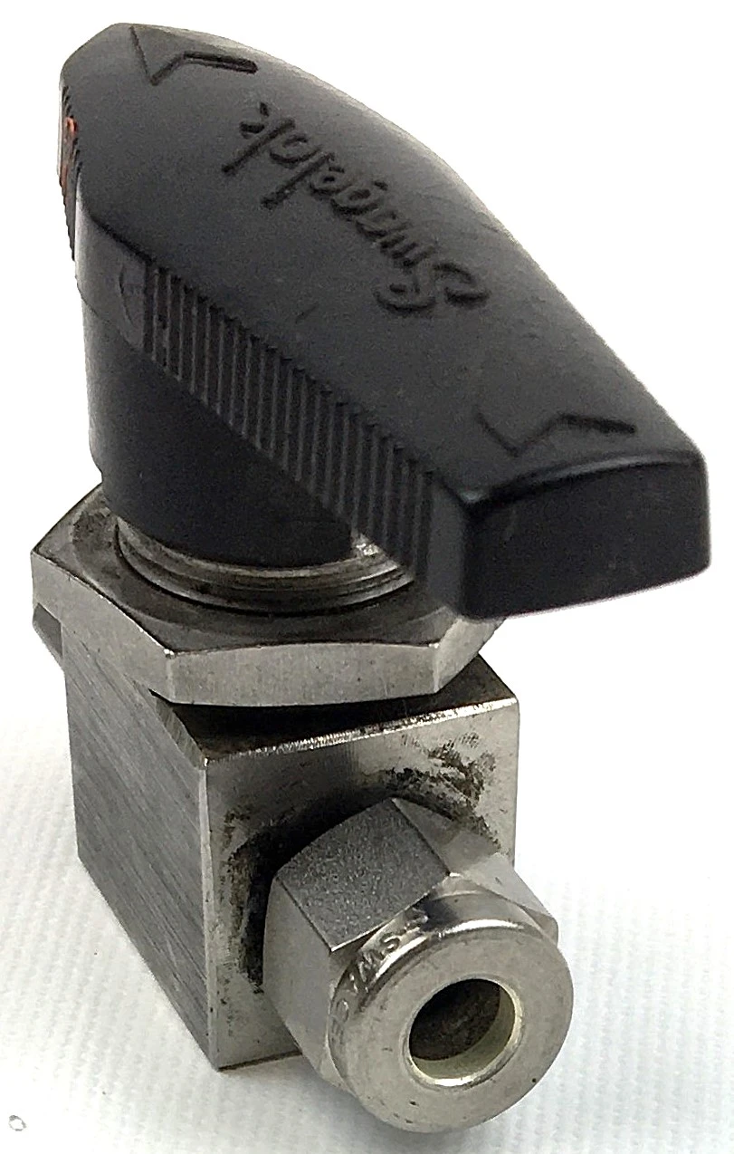 Swagelok Whitey SS-43S4 Straight 2-Way Ball Valve (1/4" Fitting)