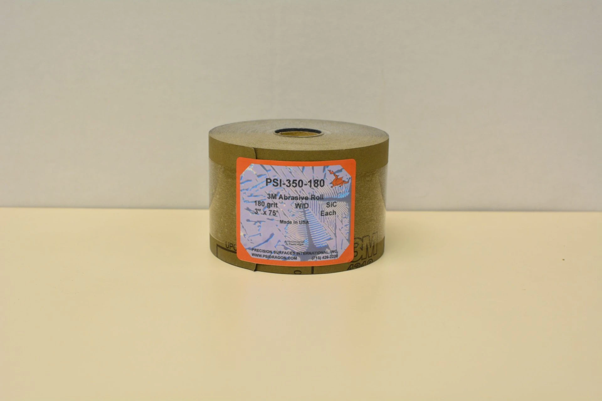 3M Abrasive Roll, 3” x 75′ (76mm x 22.9m), SiC, Wet or Dry, C Weight