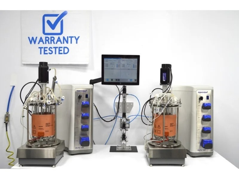 Eppendorf BioFlo 320 DUAL Bioprocess Control System for use with Glass Autoclavable Jacketed or Dish Bottom vessels