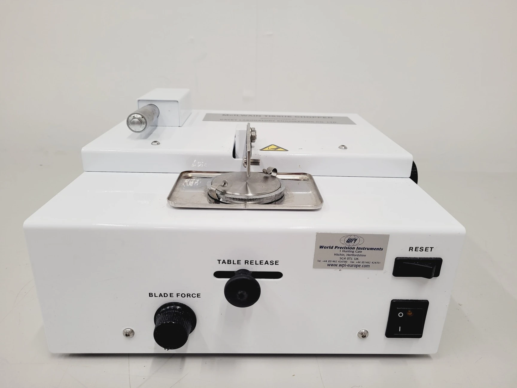 Cavey Laboratory Engineering McIlwain Tissue Chopper Model MTC/2E No Blade