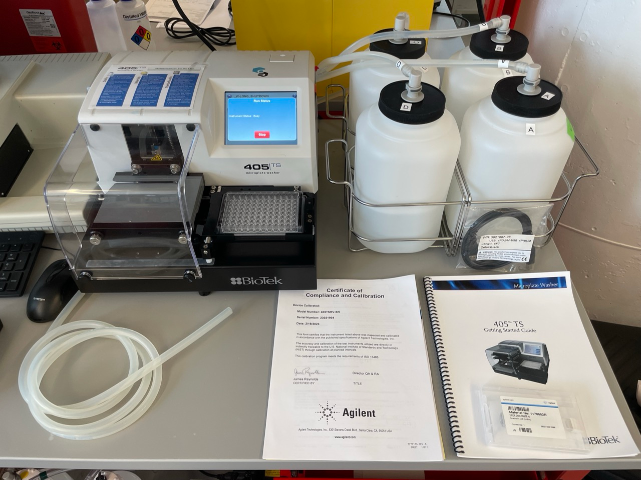 BioTek 405 TS Touch Screen Plate Washer W/ 4 Buffer Switch 2021 100% functional tested Maintanence records & cleaned