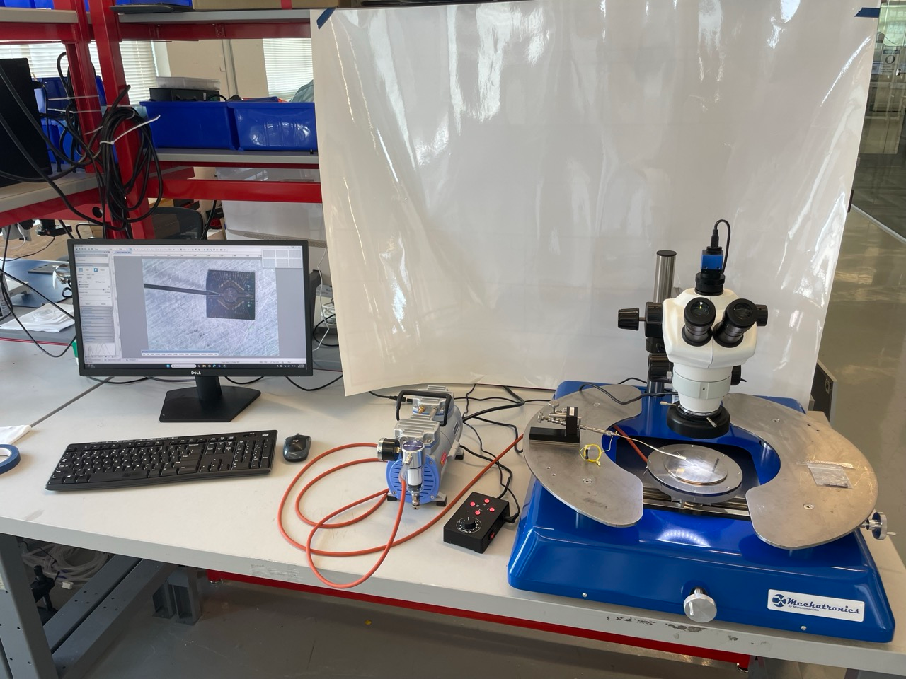 Micromanipulator ACE Probe Station – Preconfigured Mechatronics Base w/ vacuum, light & Amscope Microscope. 100% Functional, good condition
