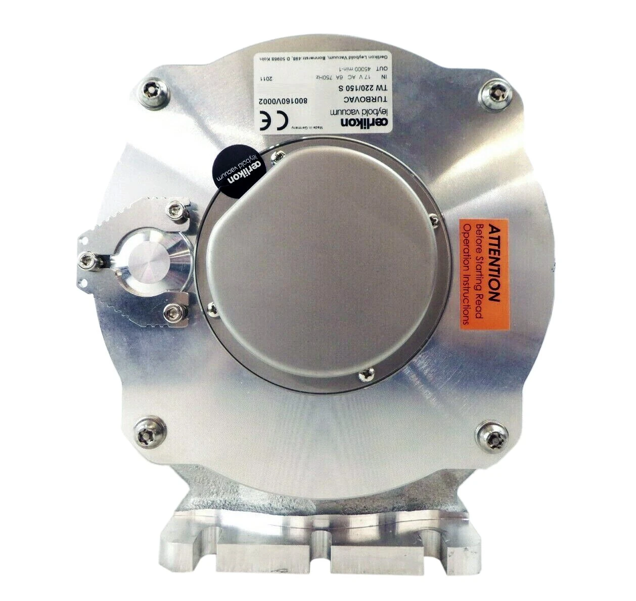 Oerlikon Leybold Turbovac TW 220/150 S Cartridge Turbomolecular Vacuum Pump