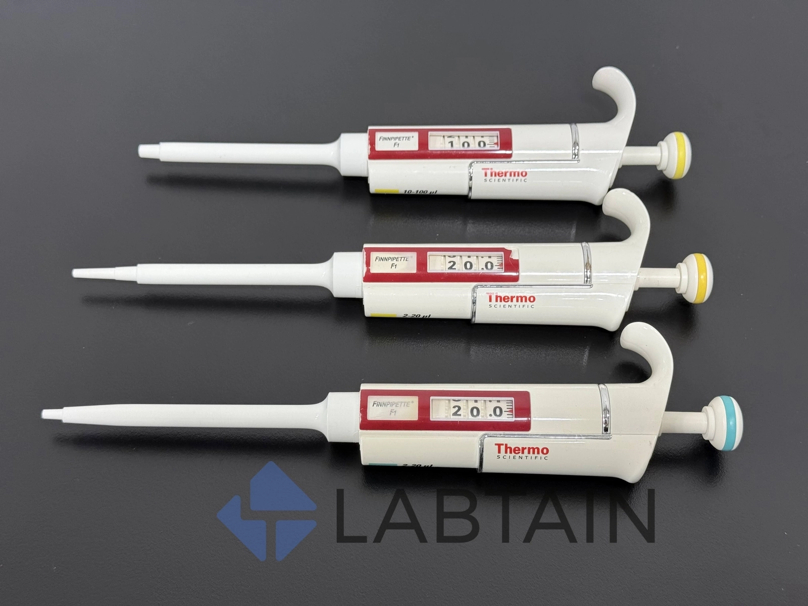 Lot of 3 Thermo Scientific Finnpipette F1 Manual P