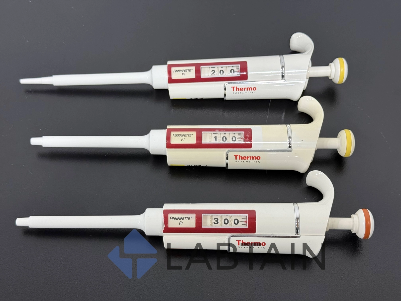 Lot of 3 Thermo Scientific Finnpipette F1 Manual P