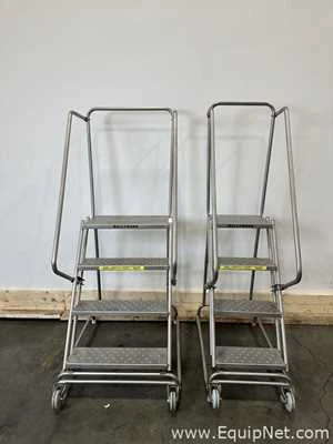 Lot 159 Listing# 1058898 Lot Of 2 Ballymore 4 Step Tilt And Roll Step Ladders