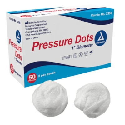 Dynarex Pressure Dot, 2.5 cm, 10/50/cs 3350