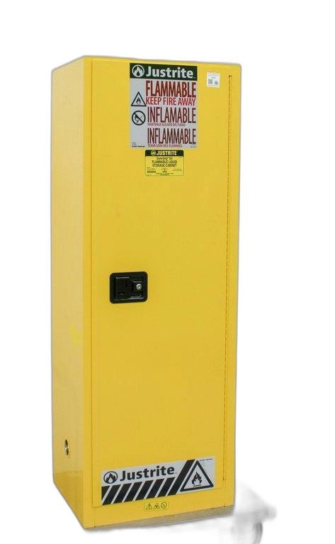 Justrite 22 Gallon Flammable Storage Cabinet Self Close Yellow Model 892220 - 3372656