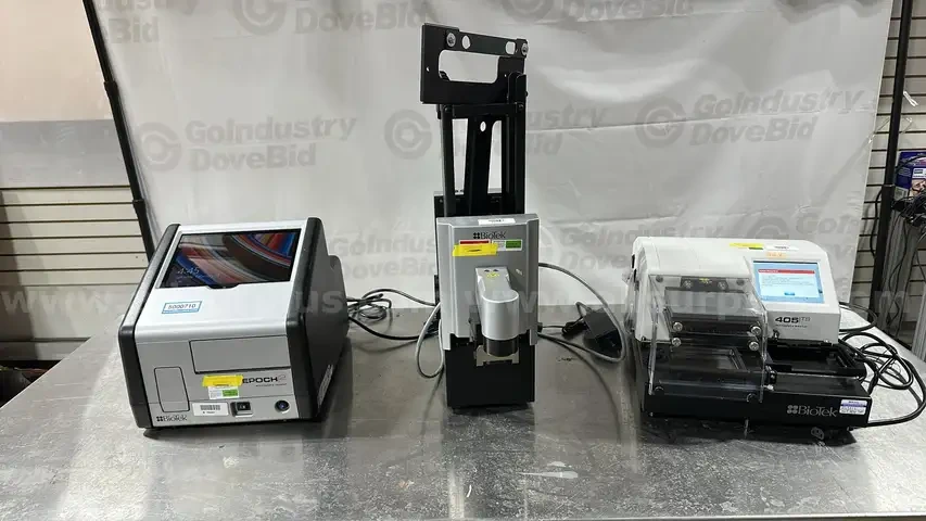 3pcs BioTek Microplate Reader, Microplate Stacker and Microplate Washer