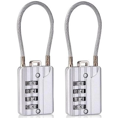 SEPOX 4-Digit Combination Cable Lock – 4-Pack Trav