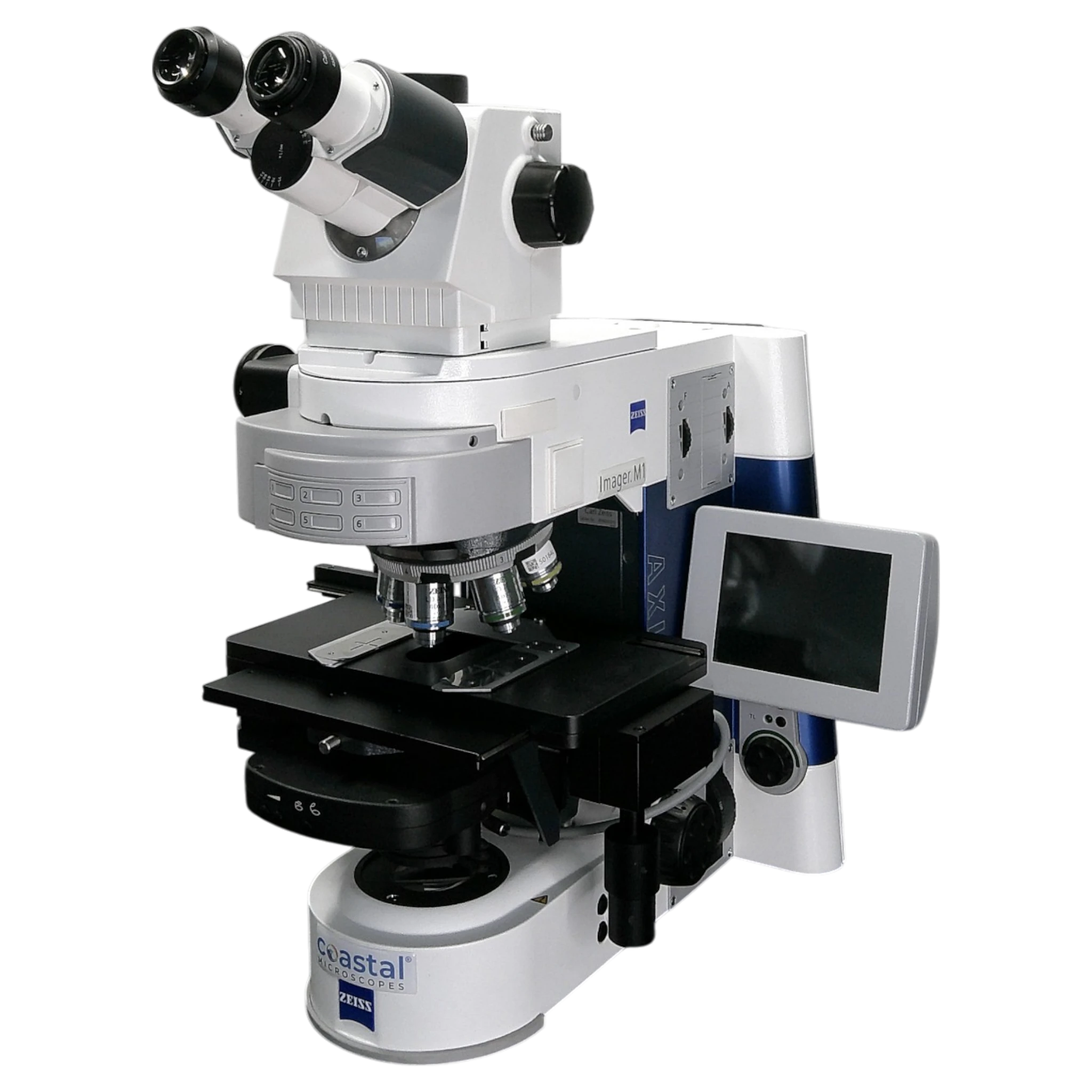 Zeiss Axio Imager M1 Upright Phase Contrast Fluorescence Motorized Microscope