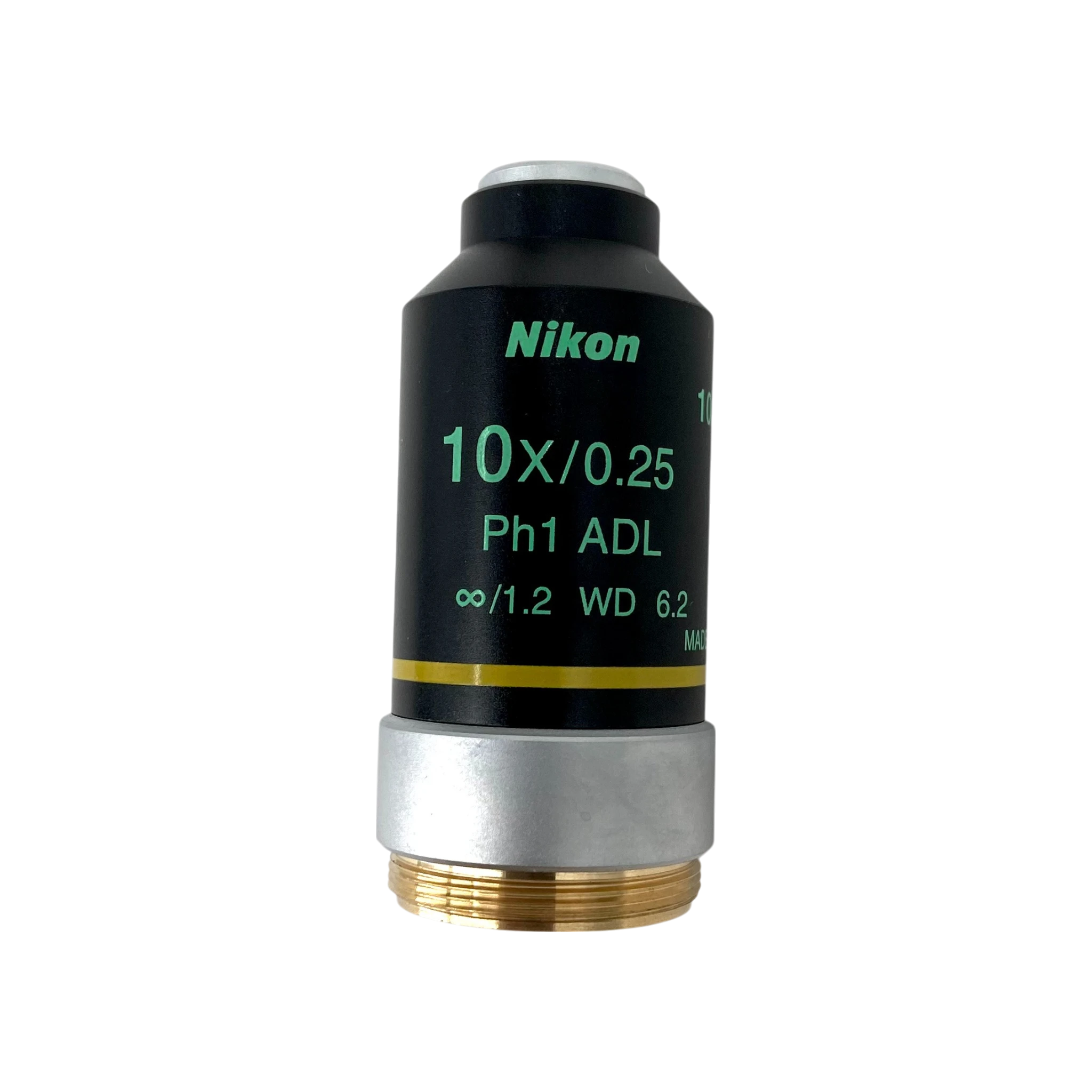 Nikon  Achromat ADL 10x/0.25 Ph1 M25 Thread Size Microscope Objective
