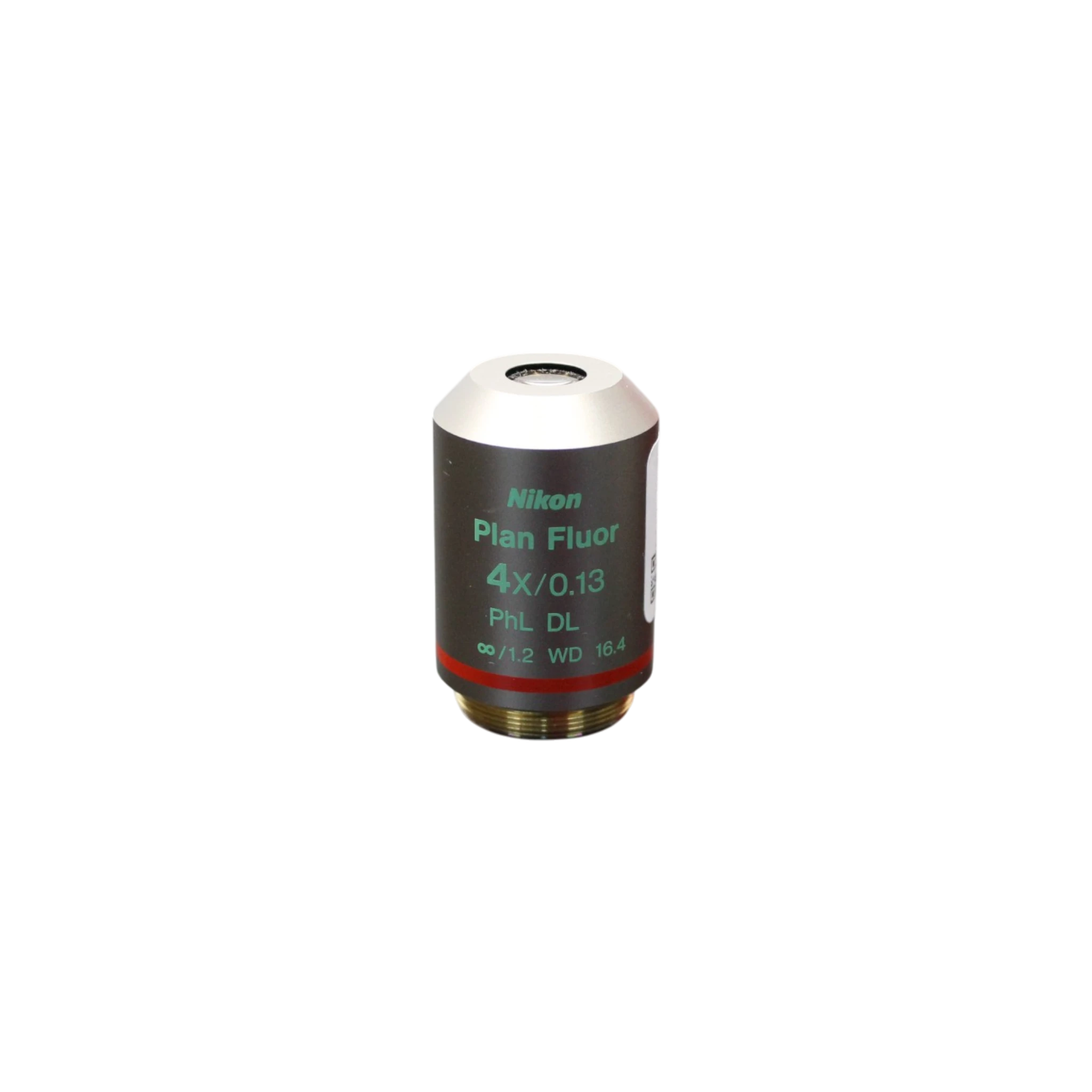 Nikon  Plan Fluor PhL DL 4x/0.13 M25 Thread Size Microscope Objective