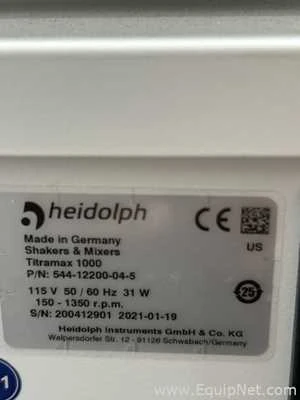 Lot 727 Listing# 1069805 Heidolph Titramax 100 Platform Shaker