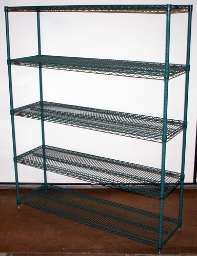 METRO SUPER ERECTA 5 SHELF GREEN ANTIMICROBIAL SHE