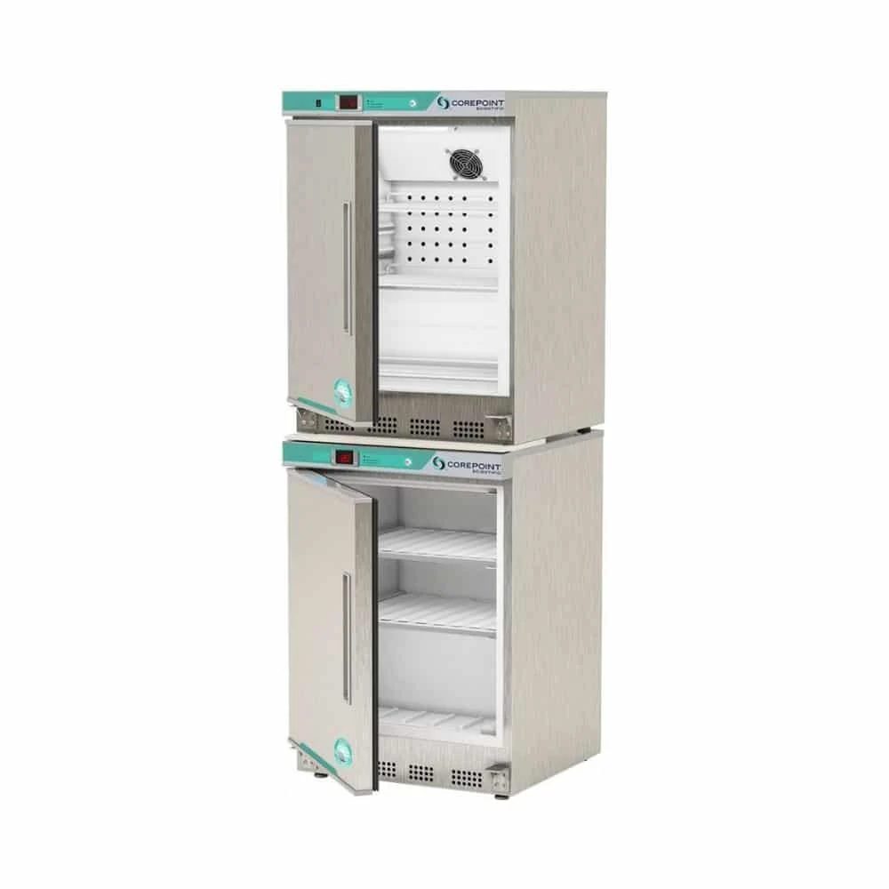 9 cu. ft. Corepoint Scientific™ White Diamond Series Refrigerator &amp; Freezer Combination, Left Hinged