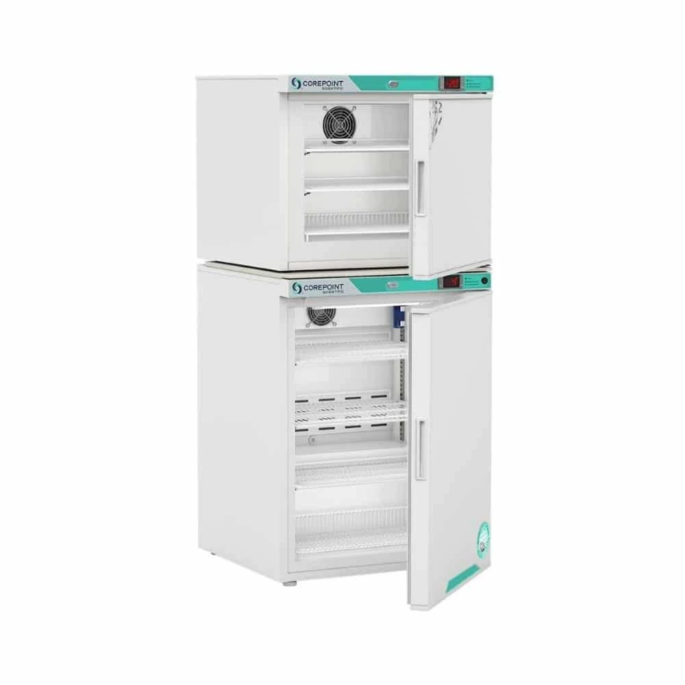 5.2 cu. ft. Corepoint Scientific™ White Diamond Series Refrigerator &amp; Auto Defrost Freezer Combo