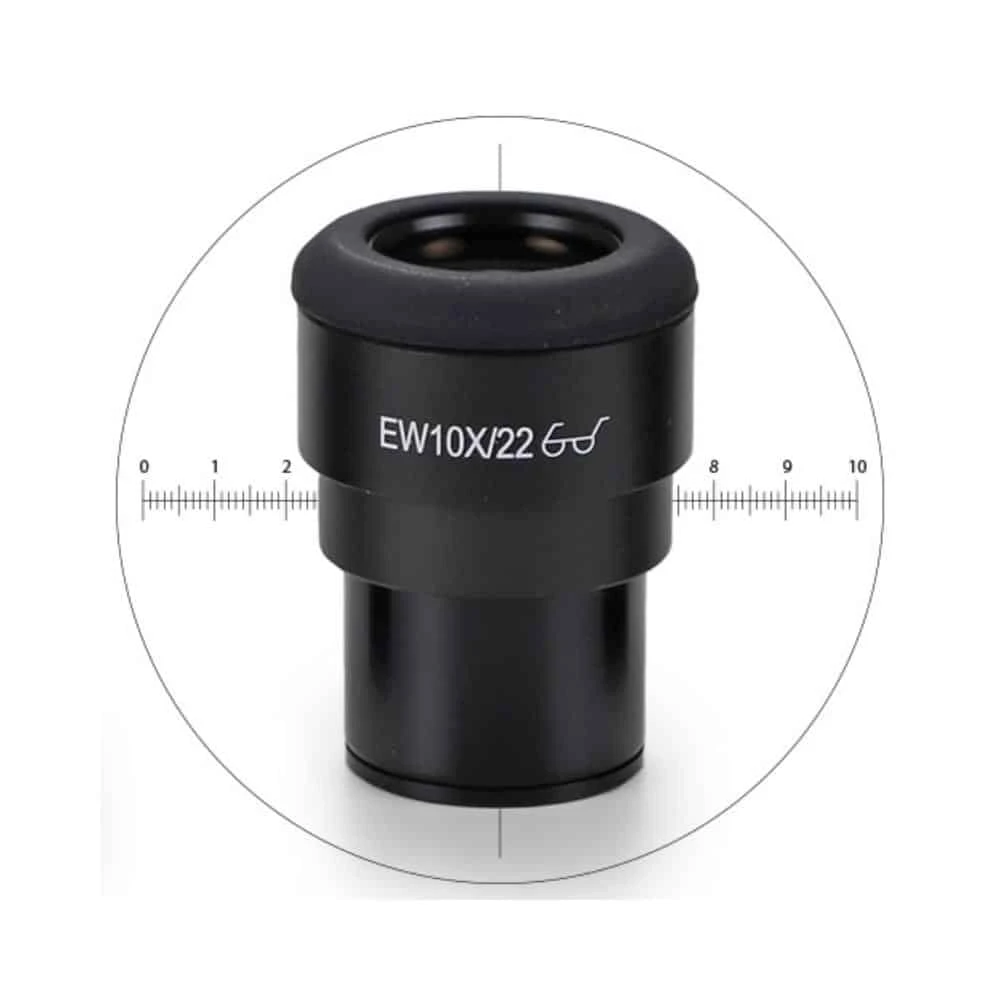 Euromex EWF 10x/22 mm eyepiece, 30 mm tube for iScope with 10/100 micrometer and cross hair