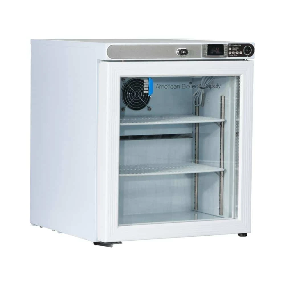 1 cu. ft. Premier Glass Door Countertop Refrigerator Freestanding, Left Hinged