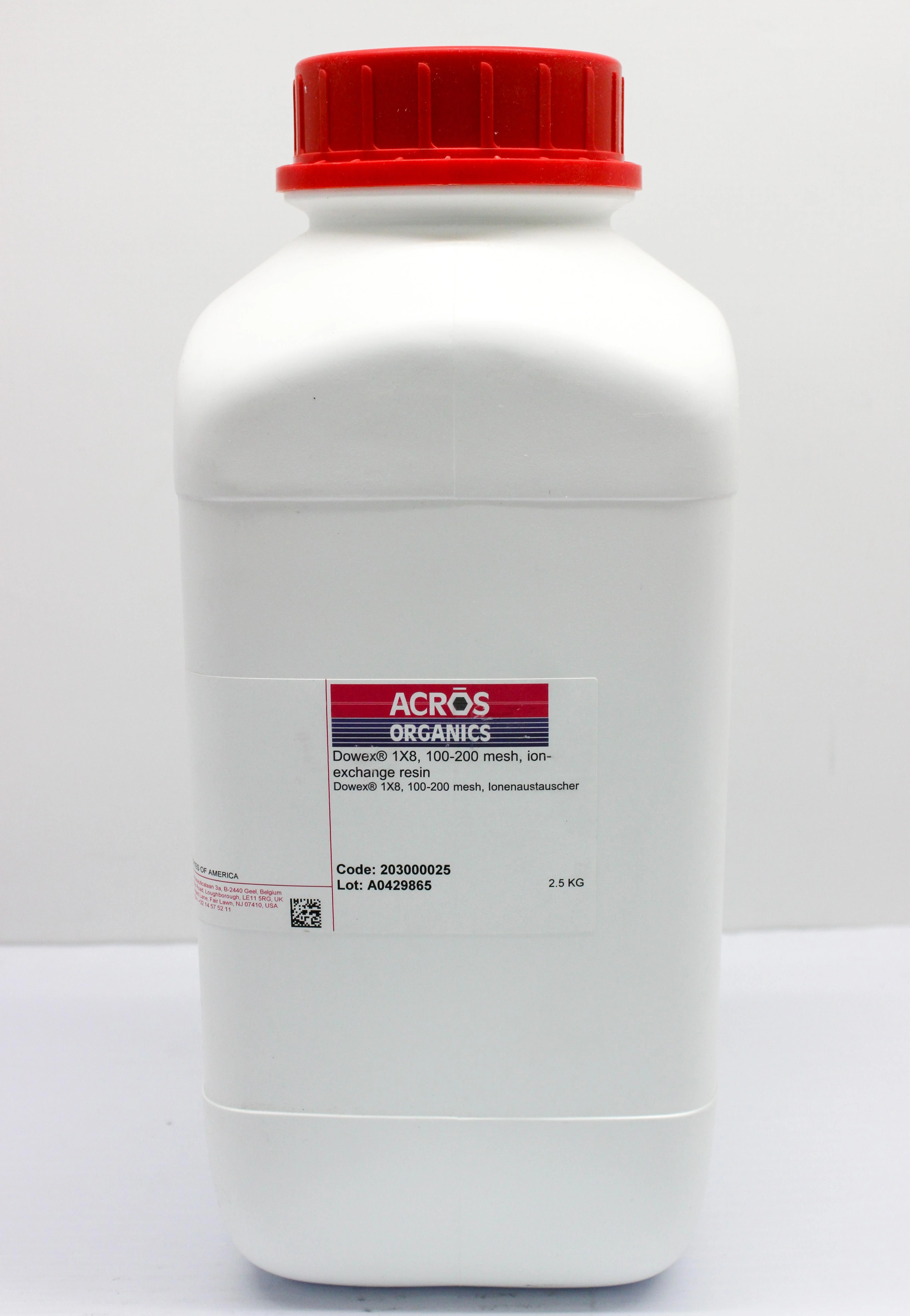Acros Dowex 1X8 100-200 Mesh Ion-Exchange Resin 2.5Kg High Capacity - 3320085904