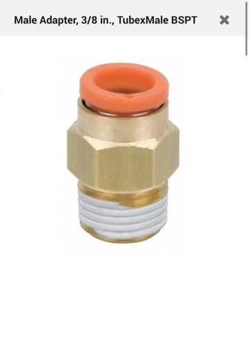 SMC Male Adapter 3/8” OD Brass,  10/pack