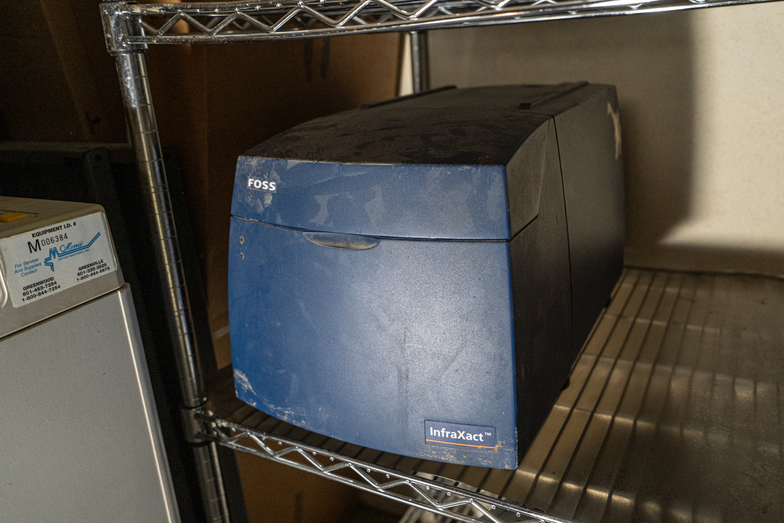 Foss InfraXact NIR grain analyzer. Used, powers on when 24v is supplied.