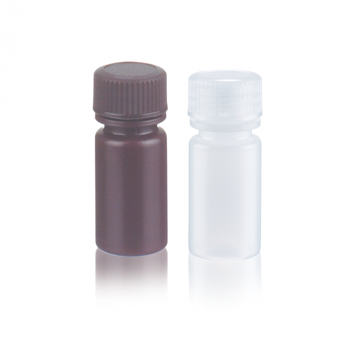 209125 ,WHEATON® Bottle, Narrow Mouth, HDPE, Amber, Leak Proof*, 30mL, 72/CS