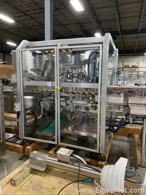 Lot 459 Listing# 1076080 Serpa Packaging P-150 Horizontal Cartoner with Vial Collation Station and Leaflet Feeder