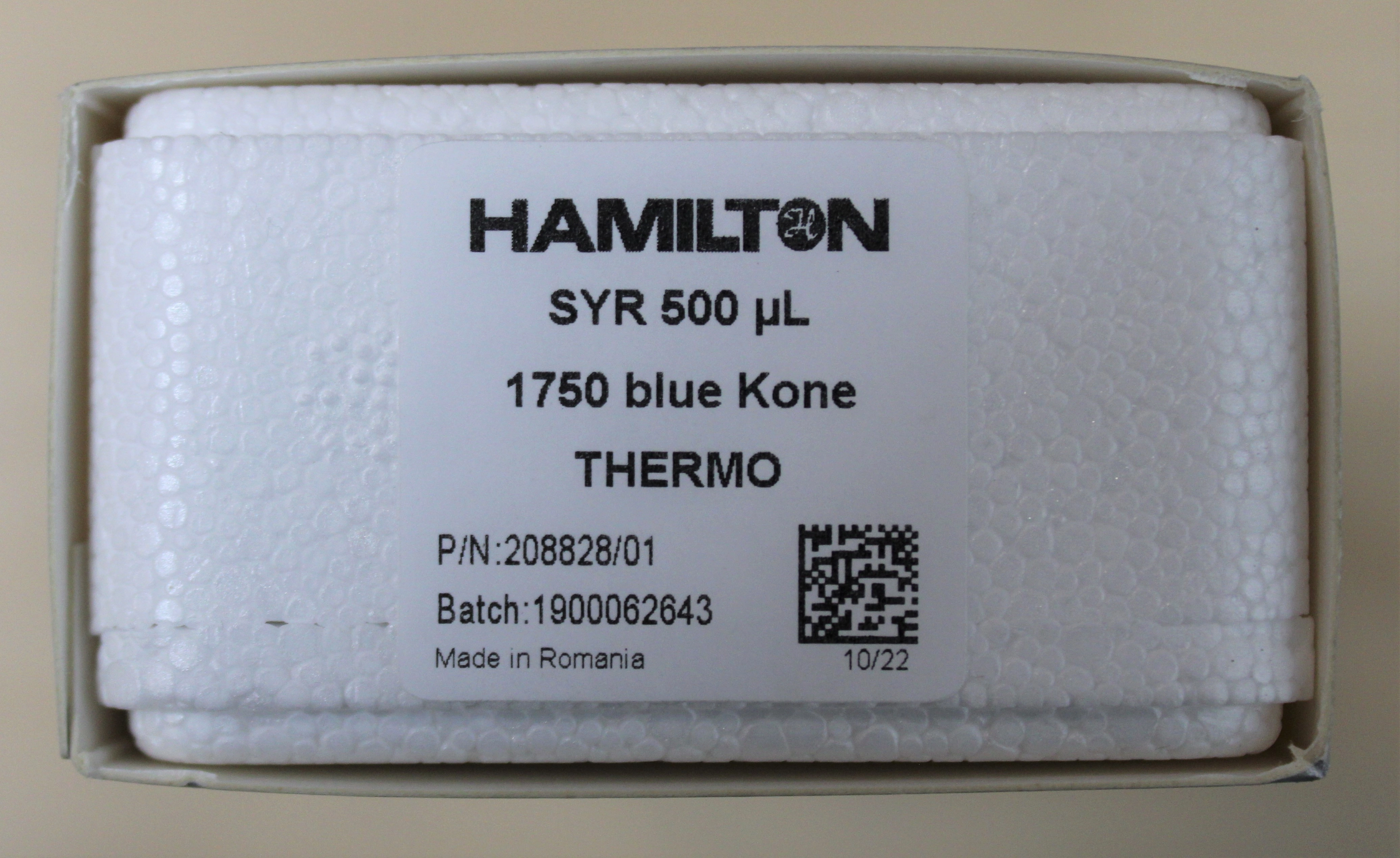 Hamilton SYR 500 uL Syringe Analytical Accessory Turnkey Model - 2061132347