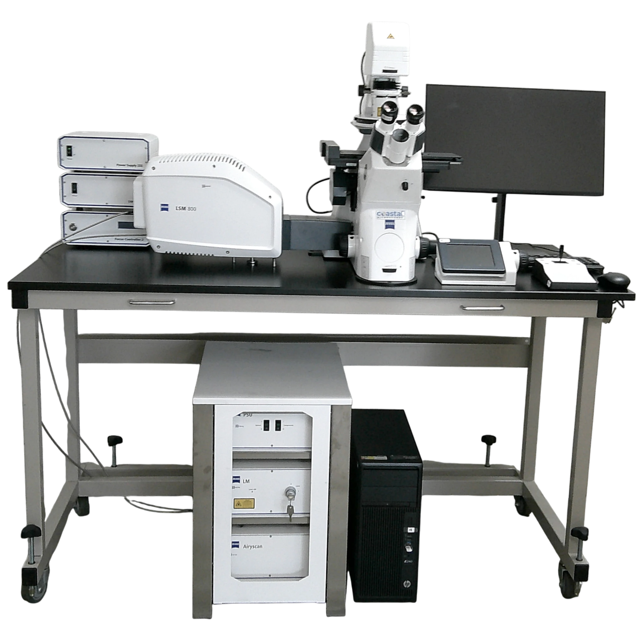 Zeiss LSM 800 Confocal Airyscan w/ Axio Observer 7 Inverted Phase Contrast Motorized Fluorescence w/ Optional Definite Focus (1, 2, or 3) Confocal