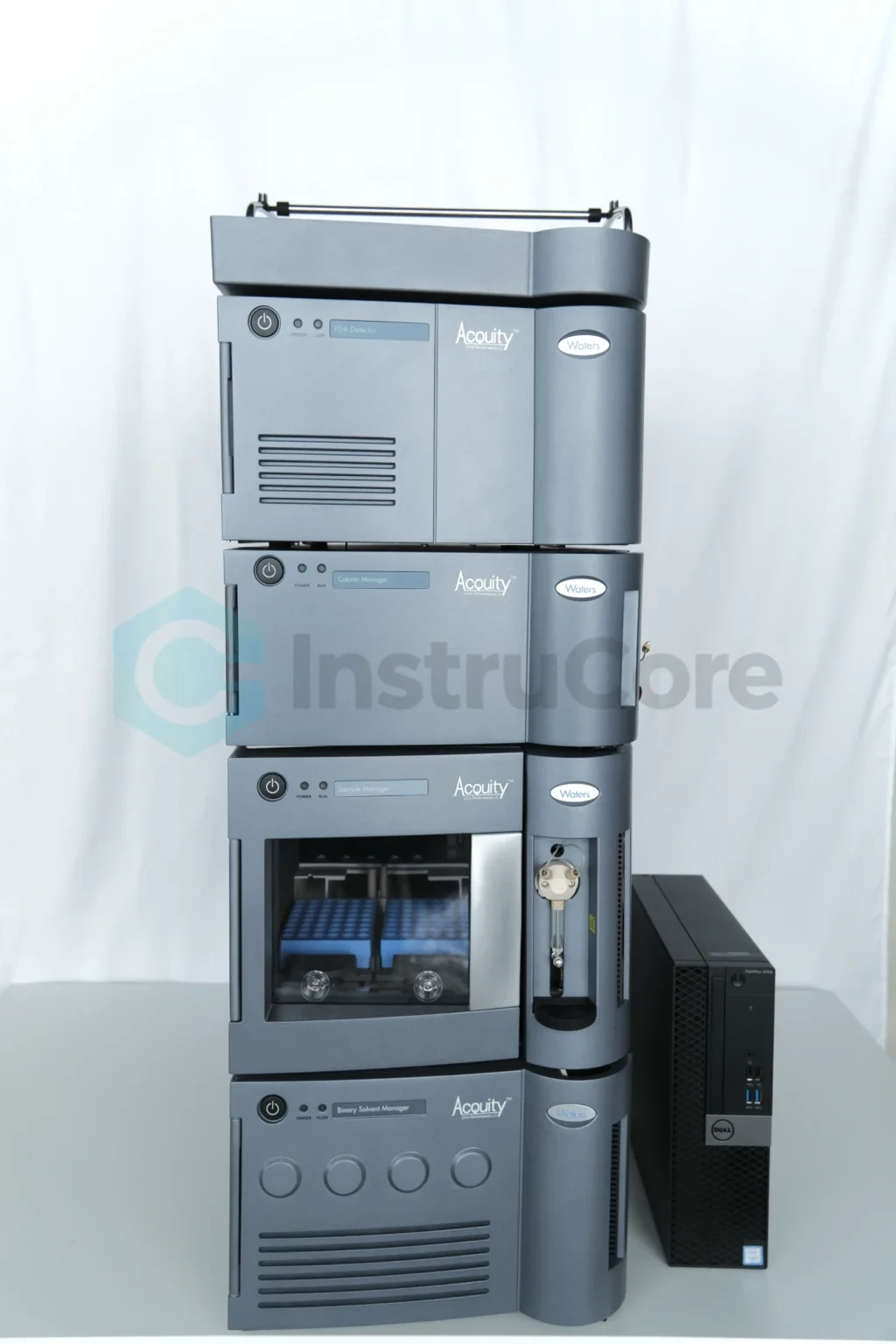 Waters Acquity UPLC System with Binary Solvent Manager, Sample Manager, Column Manager, PDA, Waters Empower 3 Windows 10 Computer