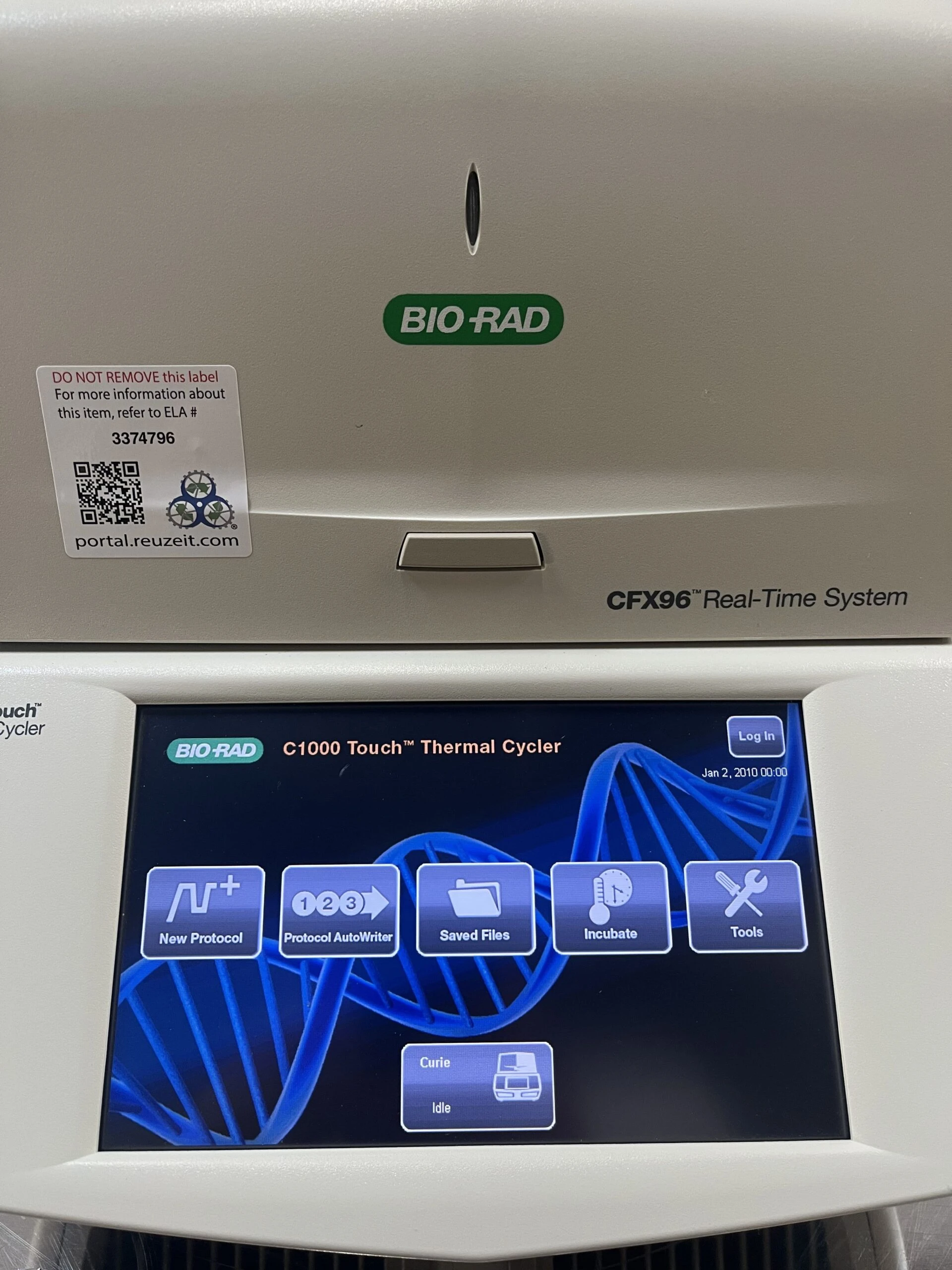 Bio-Rad C100 Thermal Cycler Touch Screen CFX96 Real Time PCR