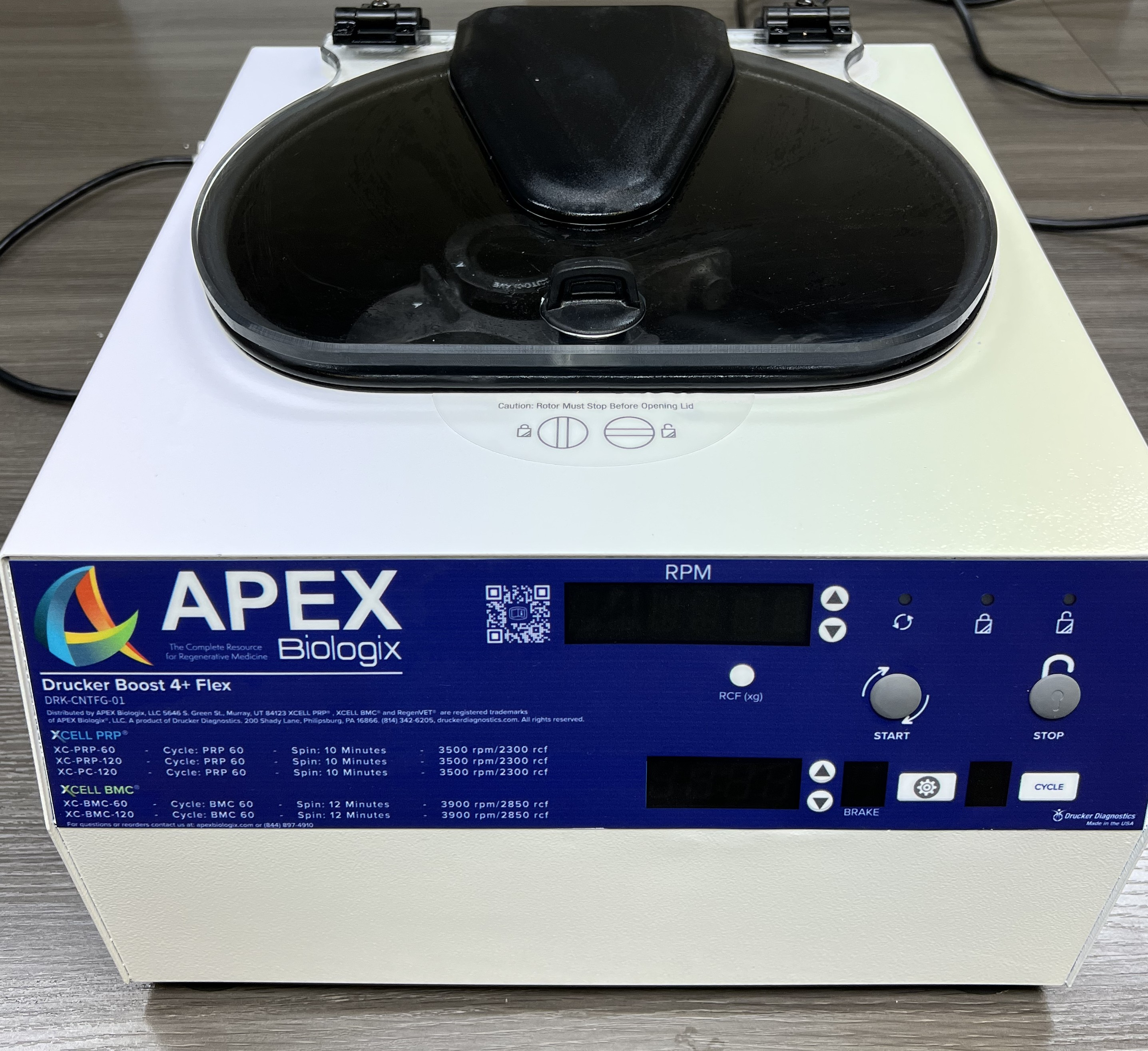 Apex Biologix Drucker Boost 4+ Flex Centrifuge – Model DRK-CNTFG-01