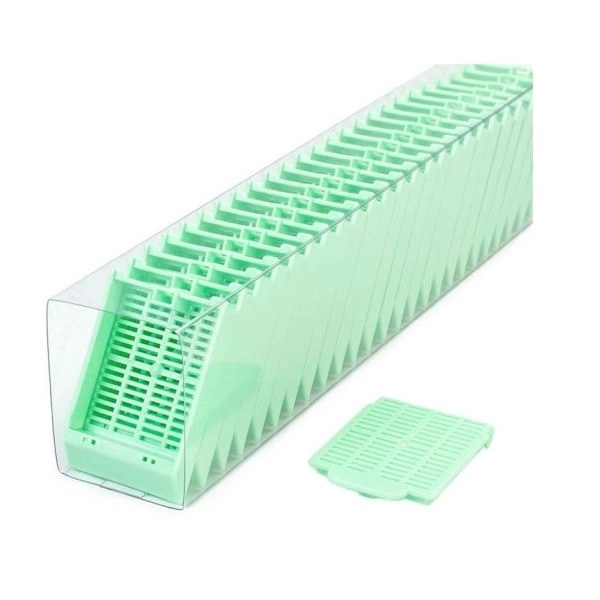 Simport Histosette II Tissue Cassettes In Quickload Sleeves, Green (Cs/750) M485-4SL