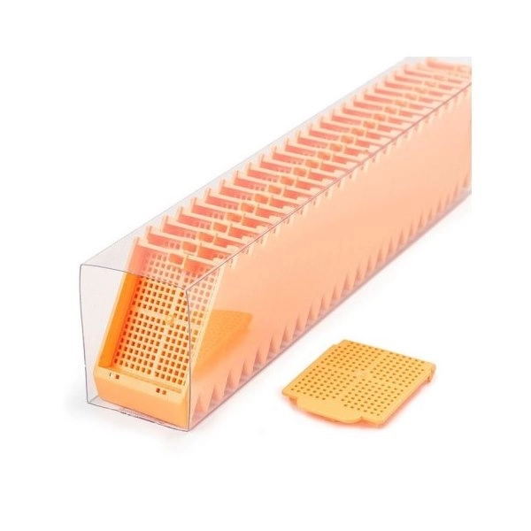 Simport Histosette II Biopsy Cassettes In Quickload Sleeves, Peach (Cs/750) M486-7SL