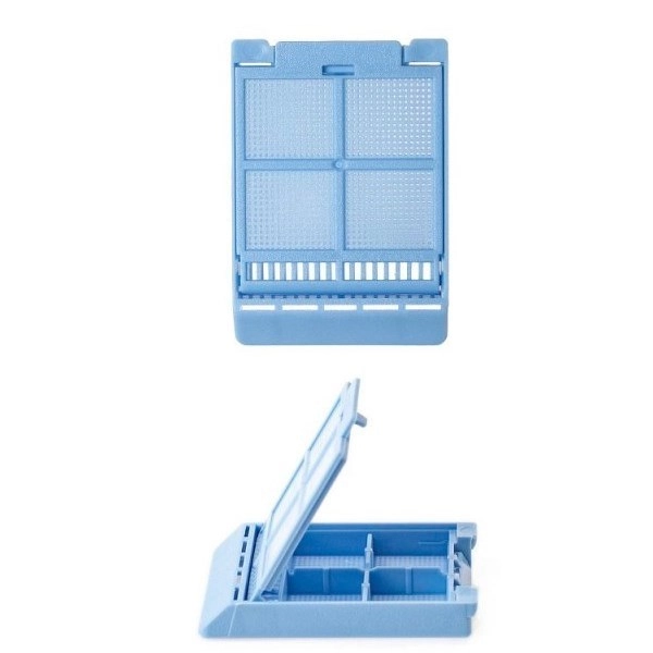 Simport Blue Micromesh Biopsy Cassettes With 4 Compartments (Cs/1000) M508-6