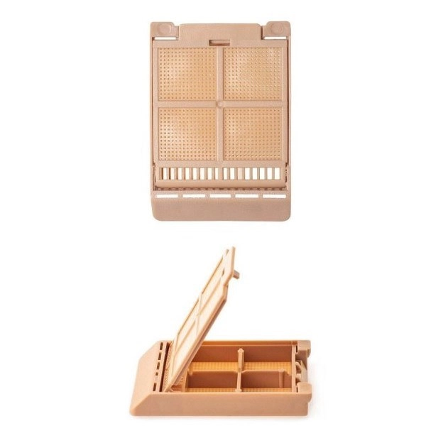 Simport Tan Micromesh Biopsy Cassettes With 4 Compartments (Cs/1000) M508-8