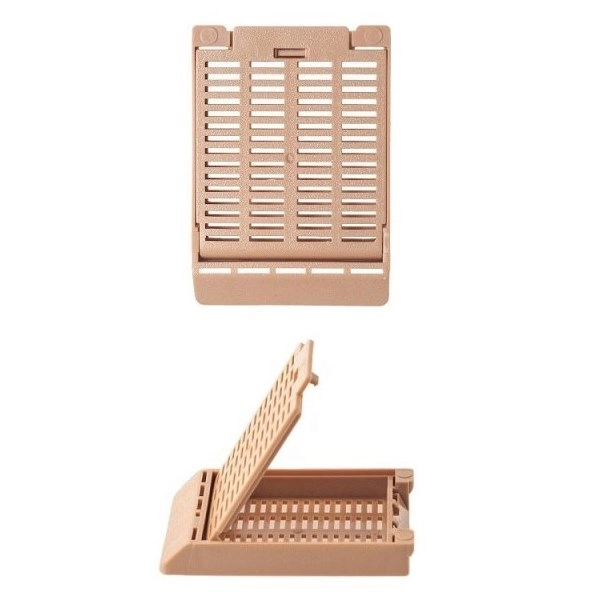 Simport Tan Slimsette Tissue Cassettes In Quickload Stacks (Taped) (Cs/2000) M509-8T