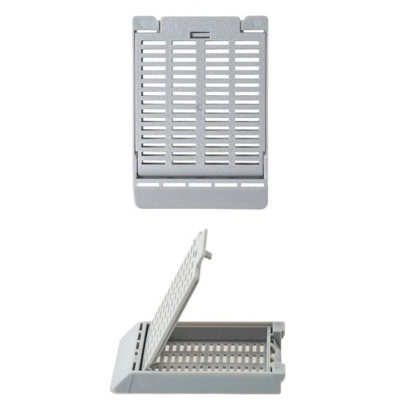 Simport Gray Slimsette Tissue Cassettes In Quickload Stacks (Taped) (Cs/2000) M509-9T