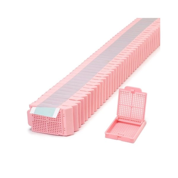 Simport Pink Histosette II Biopsy Cassettes In Quickload Stack (Taped) (Cs/2000) M493-3T
