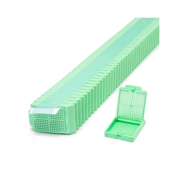 Simport Green Histosette II Biopsy Cassettes In Quickload Stack (Taped) (Cs/2000) M493-4T