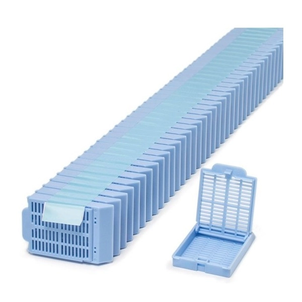 Simport Blue Histosette II Tissue Cassettes In Quickload Stack (Taped) (Cs/2000) M492-6T